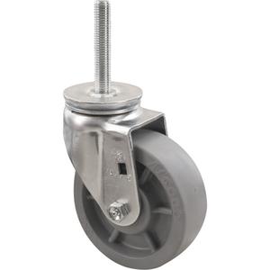 Emaxx™ Envirothane™ Caster - 8" (203.2 mm), 1200 lbs. (544.3 kg.), Envirothane™, Swivel, Steel, 2" (50.8 mm), Threaded, 3/4" (19.05 mm), 4" (101.6 mm), Roller, 6", 9-1/2", Grey
