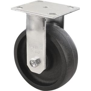 Emaxx™ RollX™ Wow Caster - 8" (203.2 mm), 1200 lbs. (544.3 kg.), Nylon, Rigid, Steel, 2" (50.8 mm), 2-5/8" - 3" (67 mm x 76 mm), 3/8" (9.52 mm), 3-27/32'' x  4-1/2'' (97.6 mm x 114.3 mm), Roller, 6"