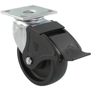 Emaxx™ RollX™ Wow Caster - 8" (203.2 mm), 1200 lbs. (544.3 kg.), Nylon, Swivel with Brake, Steel, 2" (50.8 mm), 2-5/8" - 3" (67 mm x 76 mm), 3/8" (9.52 mm), 3-27/32'' x  4-1/2'' (97.6 mm x 114.3 mm), Roller