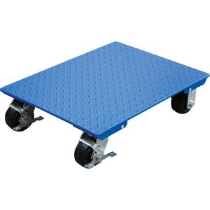 Steel Plate Dolly - 1200 lbs., 24", 30", 6", Mold-on Rubber, Steel, 4" x 2"