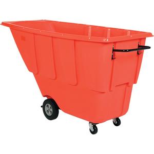Tilt Truck - 0.5 cu. yd., 450 lbs., Polyethylene, 62", 28", 35", Red
