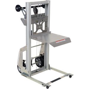 Portable Aluminum Load Lifter - 200 lbs., 17" W x 14" D, 0", 61", Foot Pump, Aluminum, 7", 105 lbs.