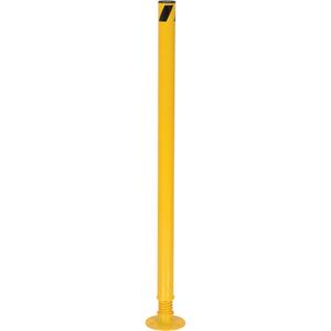 Spring Loaded Bollard - 2-1/8", 2-1/8", 42", Yellow, Steel