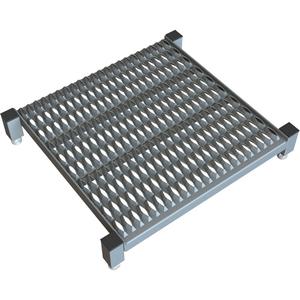 Adjustable Height One-Step Work Platform - 24", 24", All-Welded, 800 lbs., 5" - 8", Grip Strut