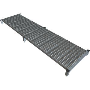 Adjustable Height One-Step Work Platform - 24", 97", All-Welded, 800 lbs., 5" - 8", Grip Strut