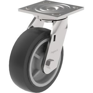 21 Series Medium-Duty Caster - 4" (101.6 mm), 500 lbs. (227 kg.), Polypropylene, Rigid, Steel, 2" (50.8 mm), 2-5/8" x 3-5/8" (67 mm x 92 mm) - 3" x 3" (76 mm x 76 mm), 3/8" (9.52 mm), 4" x 4-1/2" (102 mm x 114 mm)