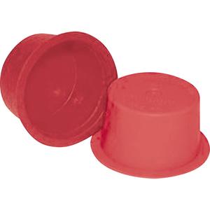 JIC Flared Fitting Plug - MPT, Plastic, 3/8", Red, Low-Density Polyethylene, 2, 3