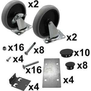 Max Rack Cart Caster Kit - 3315, 3316, 3317, 3319, 3320, 3324, 5", 1", 2.5" x 3.5"