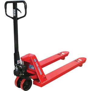 Pallet Truck with Polyurethane Wheels - 48", 27", 5500 lbs., Steel, 6-1/4", 7.5"