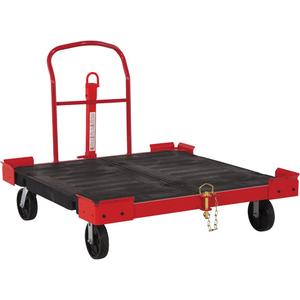 Towable Pallet Cart - 51", 54-1/2", 42.5", 2500 lbs., 8", Polyolefin, 12-3/8", Powder-Coated Steel, 148.5 lbs. (67.36 kg), Black