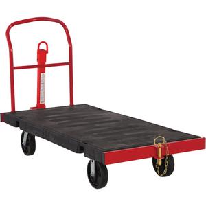 Towable Platform Cart - 30-1/2", 64-1/4", 42.5", 2500 lbs., 8", Polyolefin, 12-3/8", Powder-Coated Steel, 91.5 lbs. (41.5 kg), Black