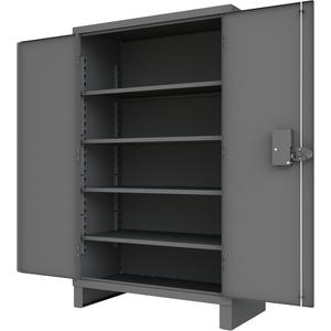 Access Control Cabinet - 78", 48", 24", 4, Grey, Steel, 14, 1200 lbs., 45-15/16" x 20-7/8", Textured Powder Coat