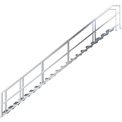 SmartStairs™ 17-21 Steps Modular Construction Stair System - 157-1/2", 17-21, Aluminium, 127.5" - Image 5