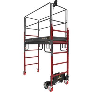 Complete Motorized Buildman™ 6' Baker Scaffold Kit - 118-3/4", 31", 76", CSA S269.2-16, OSHA standards 1926.452(W)