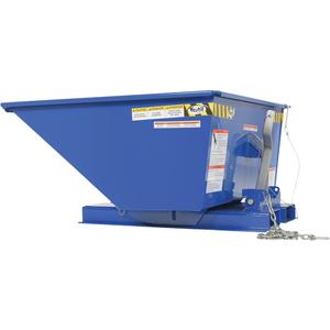 Low Profile D-Style Self Dumping Hopper - 2000 lbs., Steel, Blue, 7.625"