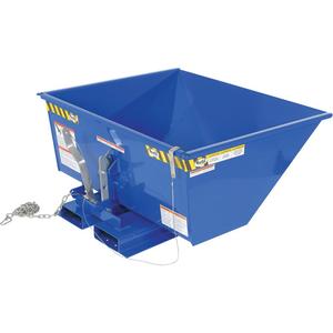 Low Profile D-Style Self Dumping Hopper - 2000 lbs., Steel, Blue, 7.625"