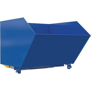 Light-Duty H-Style Bump & Dump Hopper - 2000 lbs., Steel, Blue