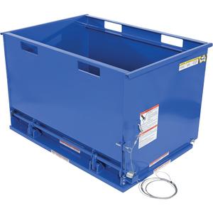 Drop Bottom Hopper - 3000 lbs., Steel, Blue, 8"