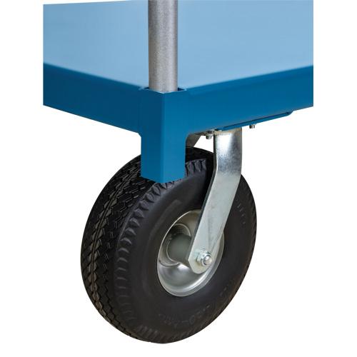 Heavy-Duty Platform Truck - 24", 48", 42", 1200 lbs., Corner Standard, 10", Flat Free, Steel, 13", 1 Year Limited - Image 4
