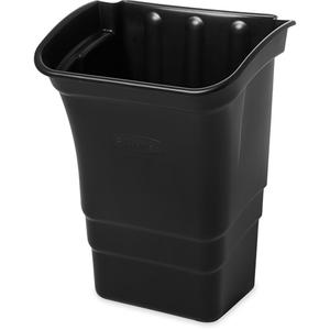 Executive Service Cart Refuse Bin - 32 Quarts, Plastic, Black, 12"