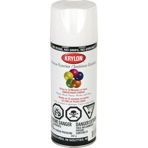 Acryli-Quik™ Acrylic Lacquer - Aerosol Can, White, 16 oz., 12 oz., Semi-Gloss, White