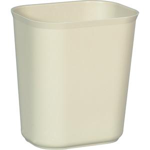 Fire Resistant Wastebasket - 14 Quarts, Fiberglass, Beige, 12.3", 11.2", 8.3"