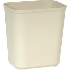 Fire Resistant Wastebasket - 28 Quarts, Fiberglass, Beige, 15.3", 14.5", 10.5"