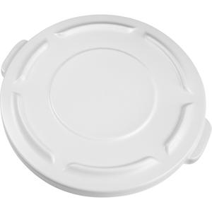 Round Brute® Tops - Plastic/Polyethylene, Flat Lid, 19-7/8" Dia., 1 1/4", White
