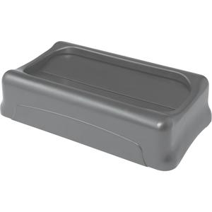 Slim Jim® Top - Plastic, Swing Lid, 22" x 11", 20 3/8"L X 11 3/8"W X 4 3/4"H, Grey