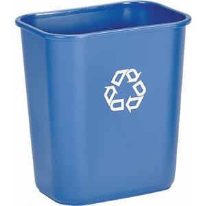 Recycling Container - Deskside, 28-1/8 US Qt., Plastic, 15", 14.375", 10.25"
