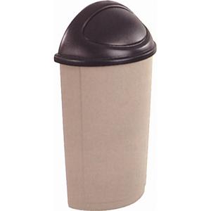 Untouchable® Containers - 21 US gal., Polyethylene, Beige, 30" x 38"