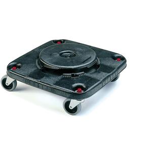 Square BRUTE® Dollies - Polyethylene, Black, 6.25", 17.25", 17.25"