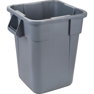 Square Brute® Containers - 40 US gal., 28 US gal., Polyethylene, 28.75", 23.5", 23.5", Grey