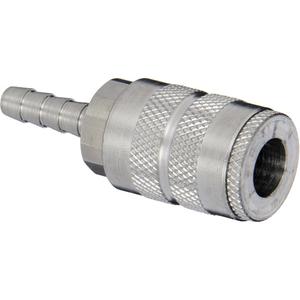 Pneumatic Manual Standard Hose Barb Coupler - Steel, Type F, 1/4", None, 500 psi, 6500 PSI, 0.88", '-40°F to 250°F (-40°C to 121°C), 6.53"