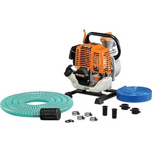 Clean Water Pump Kit - 30 GPM, 34 cc, 4-Cycle OHV, 1", 1", 100', 1.5 L (0.4 gal.), 1 Hour, 26' (7.9 m), Carbon Ceramic