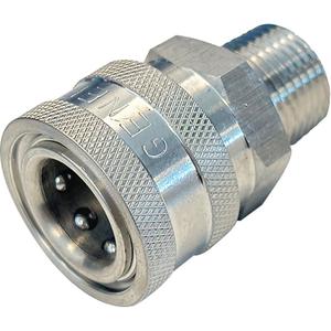 3/8" Male 316 Stainless Steel Quick Disconnect Sockets - 175° F