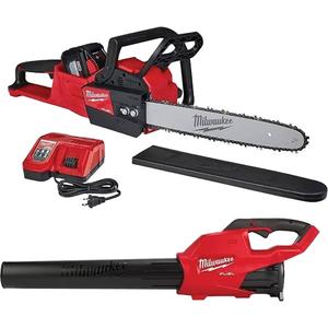 Cordless Chainsaw & Blower Kit - 18 V, 16", Battery Powered