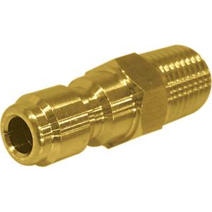 1/4" Male Brass Plated Quick Disconnect Plug - 5000, 175° F