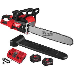 Fuel™ 20" Dual Battery Chainsaw Kit - 5.8 HP, Battery Powered, M18 FUEL™ Dual Battery Chainsaw (2827-22), (2) REDLITHIUM™ FORGE™ XC8.0 Batteries (48-11-1881), M18™ Simultaneous Dual Bay Rapid Charger (48-59-1802)