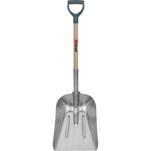 #8 Grain Scoop Shovel - Aluminum, Wood, D-Grip, 29", 3 Years
