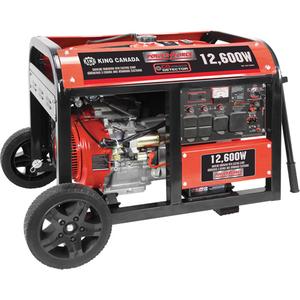 Gasoline Generator with Electric Start - 31 L, 26-1/2", 27-1/4", 36-3/4", 12600 W, 9000 W, 120 V/240 V, 75 A/37.5 A, 18 HP, 3600 RPM, 457