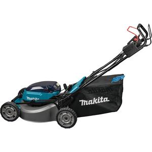 36V(18Vx2) LXT Brushless Lawn Mower Kit - Battery Powered, 21", 0.8125" - 3.9375", Self-Propelled Walk-Behind, (4) 18V LXT 5.0 Ah Li-Ion Battery BL1850B (196675-2); (1) Dual Port Rapid Charger (DC18RD); (1) Blade Set (191D52-7); (1) Rod 6 (327589-6); (1) Side Discharge Mouth (459887-1); (1) Socket Wrench 13 (782212-4); (1) Socket Wrench 17 (782210-8); (1) Mulching Plug Assembly (127516-1)