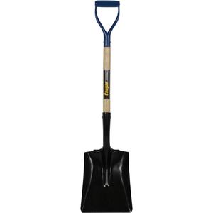 Square Point Shovel - Tempered Steel, Hardwood, D-Grip, 41-1/2", 5 Years