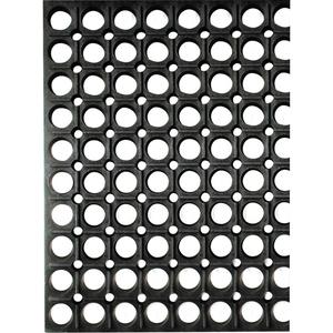 WorkSafe® Mats - 1-1/2', 2', 4', 7/8", Black, Rubber, Dry/Wet, Drainage, Slotted
