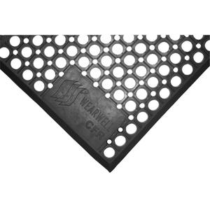 WorkSafe® Light No. 478 CFR Mats - 3', 10', 20', 5', 1/2", Grey, CFR Rubber, Wet/Oily, Drainage, Slotted, Anti-Fatigue Mat, 1 Year
