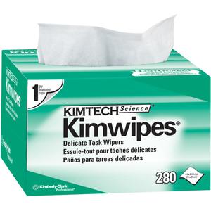 Kimtech Science™ Kimwipes™ Delicate Task Wipes - Specialty, 8-2/5", 4-2/5", White, NG233, 280, Pop-Up® Box
