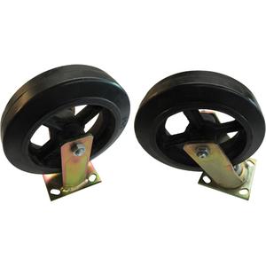 Steel Self-Dumping Hoppers - Caster Sets For Hoppers - 2000 lbs. (907.1847 kg.), 6", Rubber