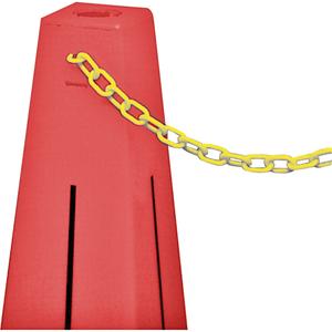 Traffic Cones - Accessories - Yellow, Plastic Yellow Chain 2", Link, 20 ft.