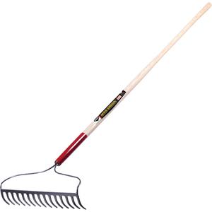 Pro™ Bow Rake - Wood, 60", 15, 16", Forged Steel, 16", Straight, Limited Lifetime