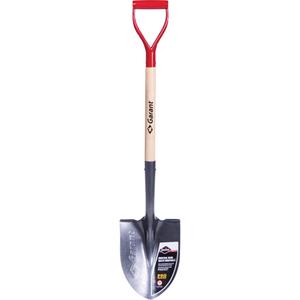 Pro™ Round Point Shovel - 11-1/2 x 8-5/8", Tempered Steel, Wood, D-Grip, 27-3/4", ND083